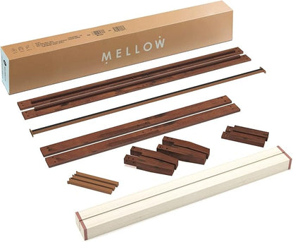 Mellow Naturalista Classic 16 Inch Solid Wood Platform Bed with Wooden Slats, Espresso, King