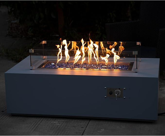 Stanbroil 10 Pound Fire Glass - 1/4 inch Reflective Tempered Fire Glass for Fireplace Fire Pit, Cobalt Blue Reflective