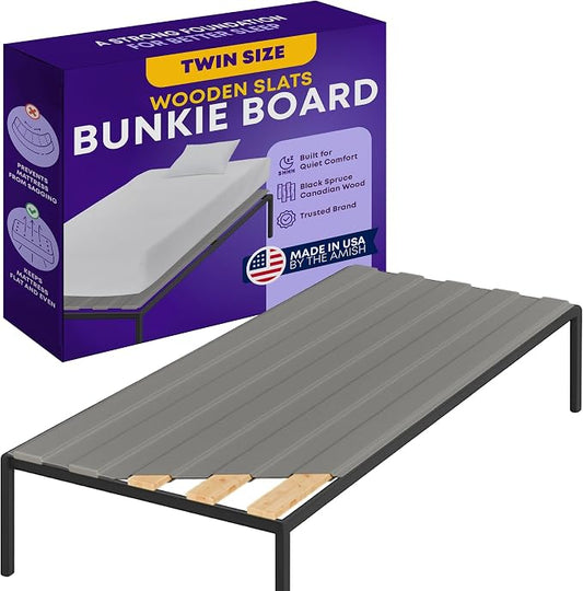 Greaton, Wooden Twin Bed Slats for Support Under Mattress with Cover – Replacement Wood Slats for Twin Size Bed Frame – Under Mattress Support Without Extra Height – 2.38-Inch Standard Width