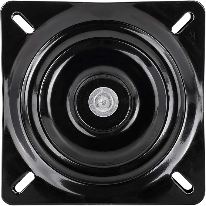 6.25 Inch Heavy Duty 360 Degree Bar Stool Swivel Replacement Seat Swivel Base Barstool Swivel Plate-for Recliner Chair, Barstools,Chair, Ball Bearing Swivel Boat Seat Or Van Pilot Seat.