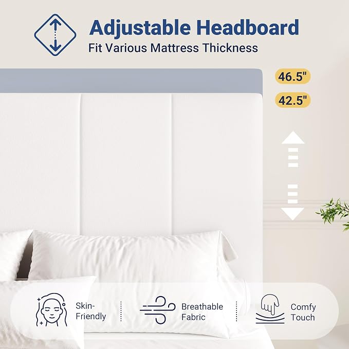 Allewie King Size Velvet Lift Up Storage Bed Frame, Vertical Channel Tufted Headboard, Hydrualic Underneath Storage, Upholstered Platform Bed, Wooden Slats Support, No Box Spring Needed, White