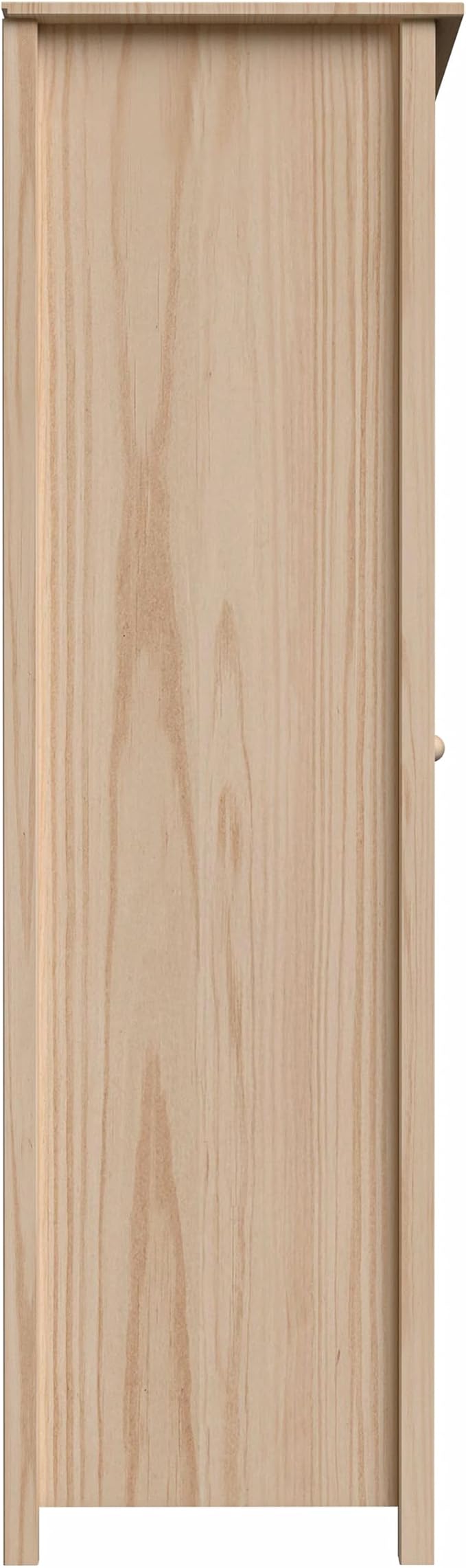 From the Tree Furniture Wardrobe – 2-Door Armoire, Unfinished Pine, 29.52″ W × 20.86″ D × 70.86″ H – Bedroom Closet with Adjustable Shelves & Hanging Rail, Stain-Ready