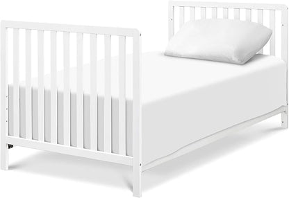 Carter's by DaVinci Colby 4-in-1 Convertible Mini Crib with Trundle Drawer in White, Greenguard Gold Certified, Undercrib Storage