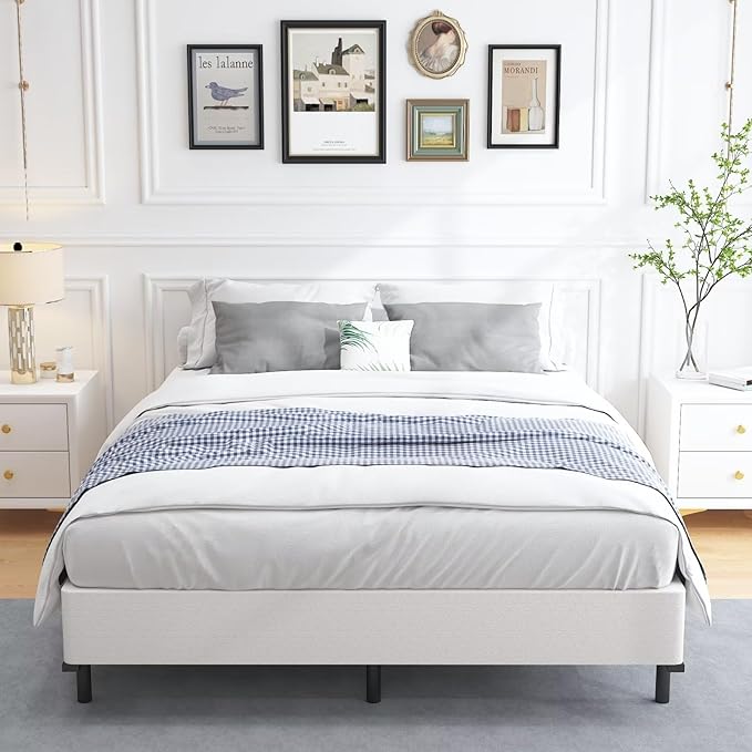 ALDRICH 7 Inch Heavy Duty Metal Box Spring Mattress Foundation 3000lbs Max Weight Capacity/Non-Slip/No Noise/Easy Assembly/Easy Clean Cover,Full