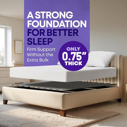 Greaton, Wooden Full Bed Slats for Support Under Mattress with Cover – Replacement Wood Slats for Full Size Bed Frame – Under Mattress Support Without Extra Height – 2.38-Inch Standard Width