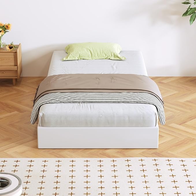 Twin Box Spring, Heavy Duty Metal Frame Mattress Foundation with Fabric Cover, Easy Assembly, Noise-Free (7 Inch, Twin)