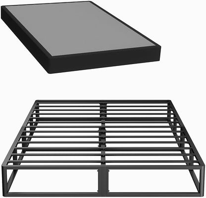 Superay King Box Spring, 10 inch Box Spring for King Bed, Heavy Duty Metal Bed Frame with Fabric Cover, 3000lbs Max Weight Capacity Bed Base Mattress Foundation, Easy Assembly, Noise Free, Black