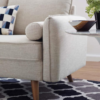 Modway EEI-3091 Revive Contemporary Modern Fabric Upholstered Loveseat In Beige