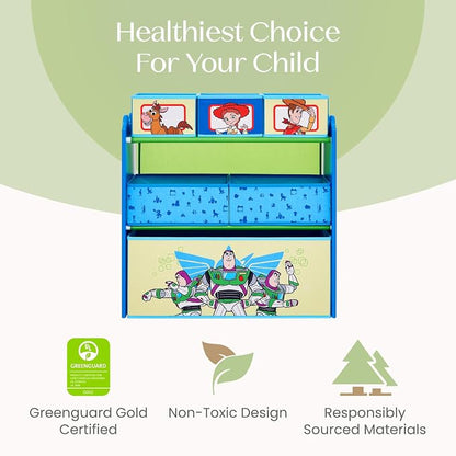 Delta Children - Toy Story Design & Store 6 Bin Toy Storage Organizer - Greenguard Gold Certified, Blue
