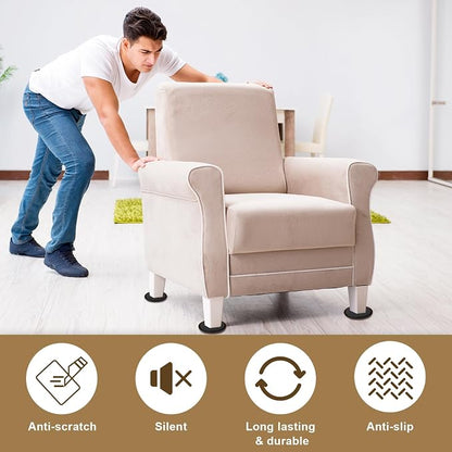 10PCS Furniture Sliders, 3 1/2" Furniture Sliders for Hardwood Floors, Reusable for Carpet, Heavy Duty Furniture Movers Sliders, Carpet, Floor Protectors (Brown)