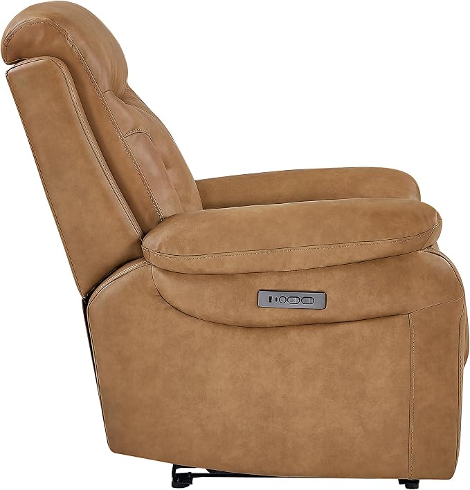 KISLOT Power Recliner Chair Set of 2, Wall Hugger Recliner with Adjustable Headrest and Footrest Dual Motor Electric Faux Leather Reclining Sofa with USB/Type-C Charging for RV Living Room Bedroom