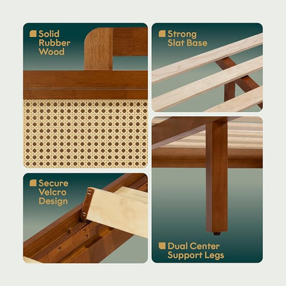 Neil Bed Frame - Queen - Milk Chocolate
