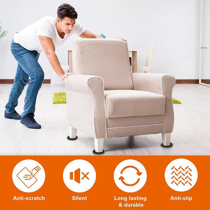 10PCS Furniture Sliders, 3 1/2" Furniture Sliders for Hardwood Floors, Reusable for Carpet, Heavy Duty Furniture Movers Sliders, Carpet, Floor Protectors (Beige)