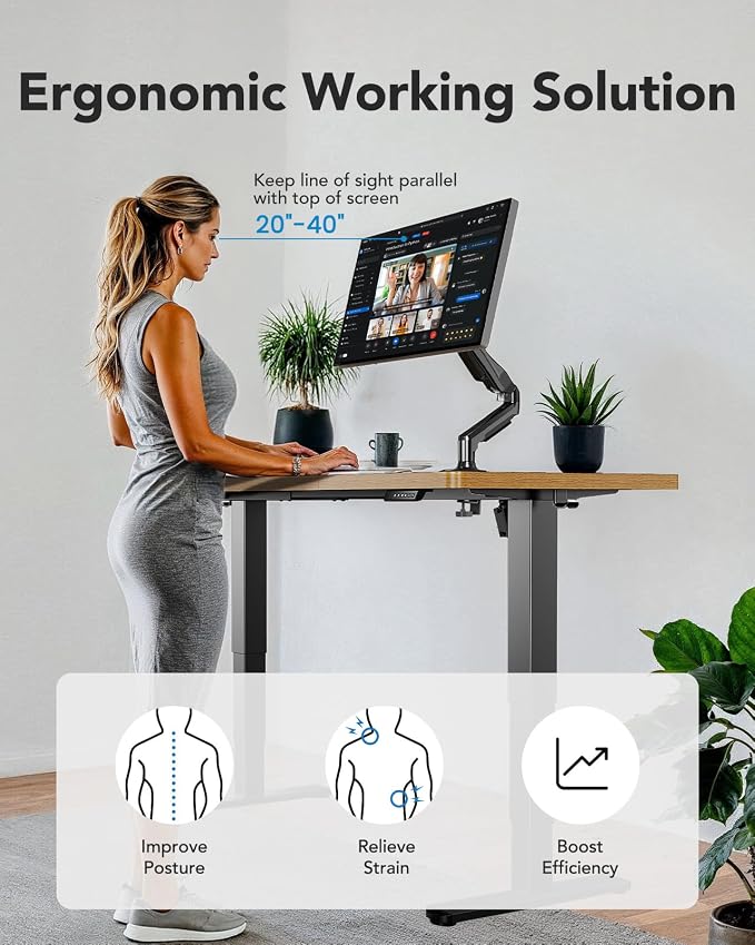 HUANUO 71x35 Inch 3-Stage Legs Electric Standing Desk,Large Height Adjustable Office Desk with Brushless Motor,Stand Up Desk with 4 Memory Presets & 2 Hooks,Computer Desk for Home Office,Vintage Brown