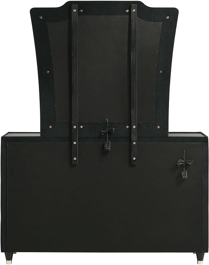 Coaster Home Furnishings Lorient 8-Drawer LED Dresser with Mirror Black 223163M