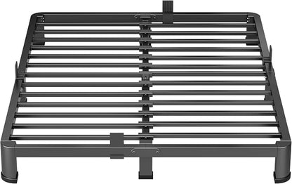 VIPSHOW 4 Inch Queen Heavy Duty 3500 lbs Bed Frame with Round-Corner Legs & Anti-Squeak Design – Quick Assembly Metal Platform, No Box Spring Needed