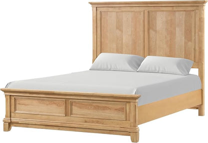 Furniture of America Yardley Farmhouse Solid Wood 3-Piece Bedroom Collection with Panel Bed and Nightstands Set of 2, Box Spring Required for Bedroom, Guess Room, Full, Natural Oak