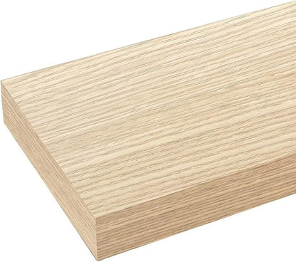 Bathroom Floating Shelves for Wall-23.6'' Wall Mounted Shelves Over Toilet Farmhouse Home Decor Display Bookshelf,Set of 2,Oak