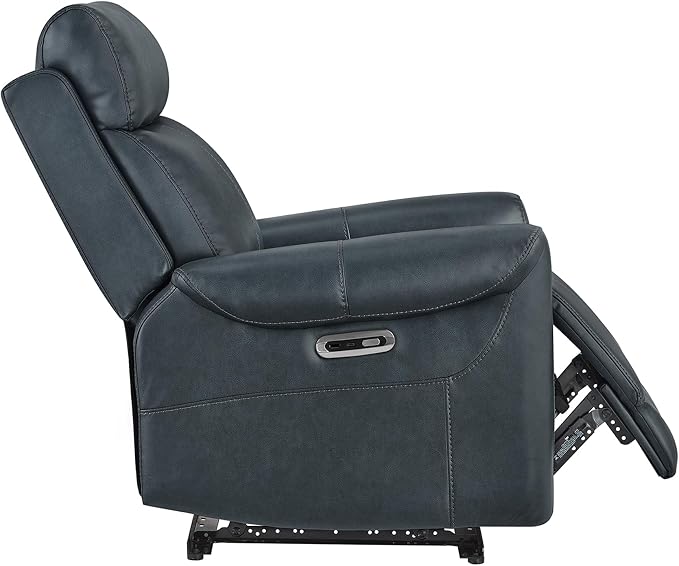 KISLOT Leather Recliner Chair for Adults Wall Hugger RV Recliner with USB Charging Ports Electric Power Reclining Sofa for Living Room Home Theater Seating Bedroom