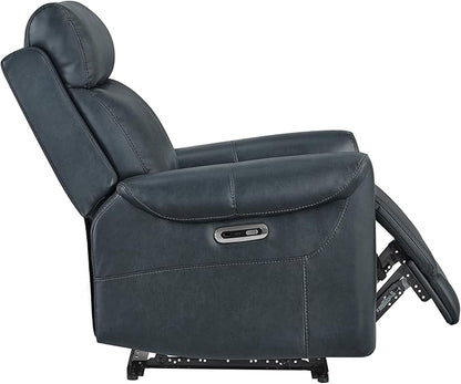 KISLOT Leather Recliner Chair for Adults Wall Hugger RV Recliner with USB Charging Ports Electric Power Reclining Sofa for Living Room Home Theater Seating Bedroom