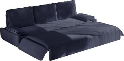 ERYE King Foldable Sleeper Sofa,Oversized 3-in-1 Convertible Pull Out Sleeper Sofabed W/Pillow Armrests,3 Seat Couch Space Saving Sleeper Sofa Bed for Living Room Bedroom