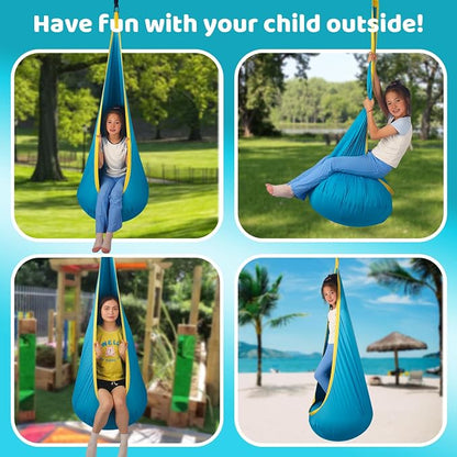Sensory Pod Swing Hanging Seat Hammock Chair (Teal)