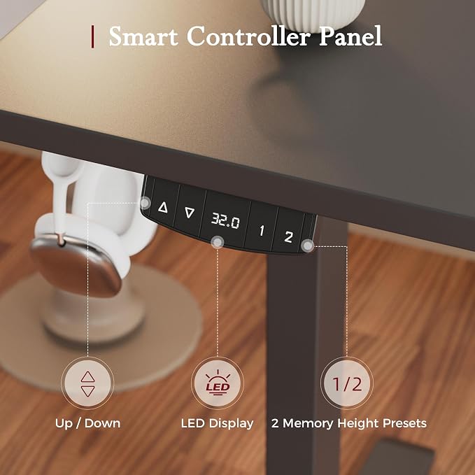 Klicelor L Shaped Standing Desk, 63 Inch Electric Height Adjustable Desk with Memory Preset, Reversible Sit Stand Up Computer Workstation for Home Office, Splice Board, Black