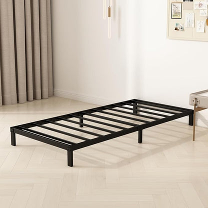 YUSENHEEI 8 Inch Twin Bed Frames, Heavy Duty Metal Platform Bed Frame No Box Spring Needed, Noise Free, Easy Assembly, Black