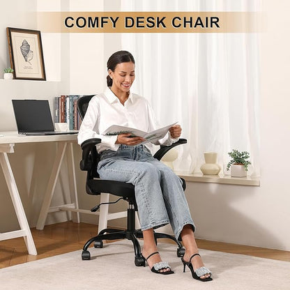 Office Chair, Ergonomic Desk Chairs 330LBS Capacity High Back Mesh Computer Chair with Flip-up Armrests, Comfy Work Chair with Adjustable Lumbar Support (Pack of 2)