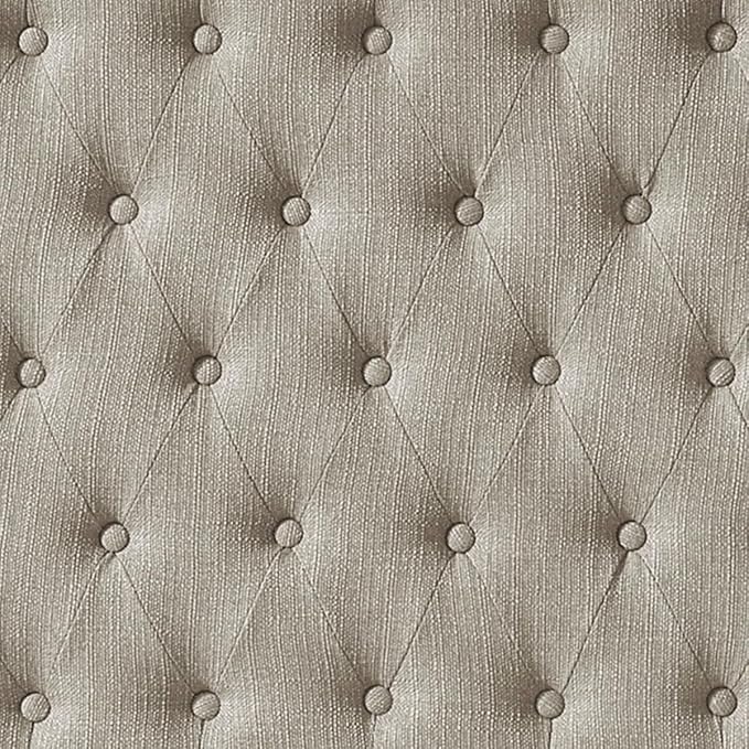 24KF Upholstered Tufted Button Linen King Headboard,Comfortable Fashional California King Headboard,Linen
