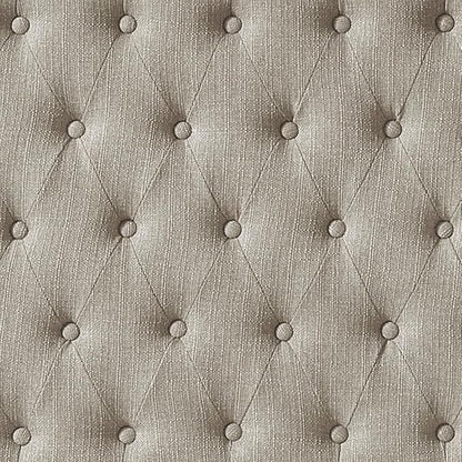 24KF Upholstered Tufted Button Linen King Headboard,Comfortable Fashional California King Headboard,Linen