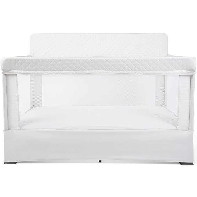 Baby Delight Lunaire Full Size Crib | Breathable Mesh Baby Crib | Tool-Free Assembly Baby Bed | Driftwood Grey