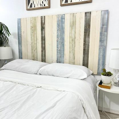 Barn Walls King Headboard Wall-Mounted - Adjustable Floating Backboard for Beds, Bedroom Boardsking, Cabecera de Cama, Split Height, Fullsize Headboards, Farmhouse Bedroom, King Size, Farmhouse Mix