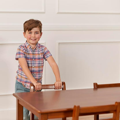 ECR4Kids 24in x 48in Rectangular Hardwood Table with 22in Legs, Kids Furniture, Dark Walnut
