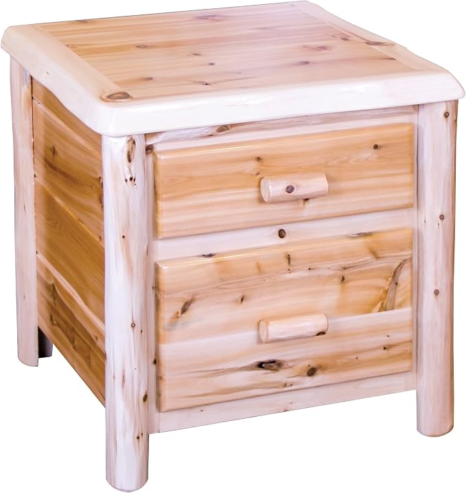 Furniture Barn USA White Cedar Log Queen Mission-Style Bedroom Set