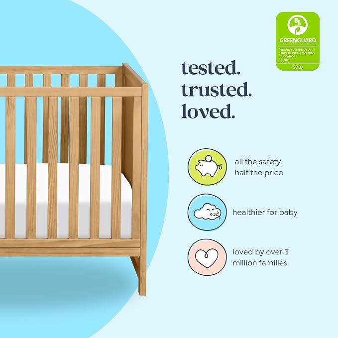 Davinci Margot 3-in-1 Convertible Crib in Honey GREENGUARD Gold Certified
