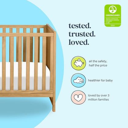 Davinci Margot 3-in-1 Convertible Crib in Honey GREENGUARD Gold Certified