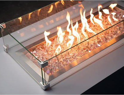 Stanbroil 10-Pound Reflective Tempered Fireplace Glass and Fire Pit Glass, Rose Gold, 1/2-Inch