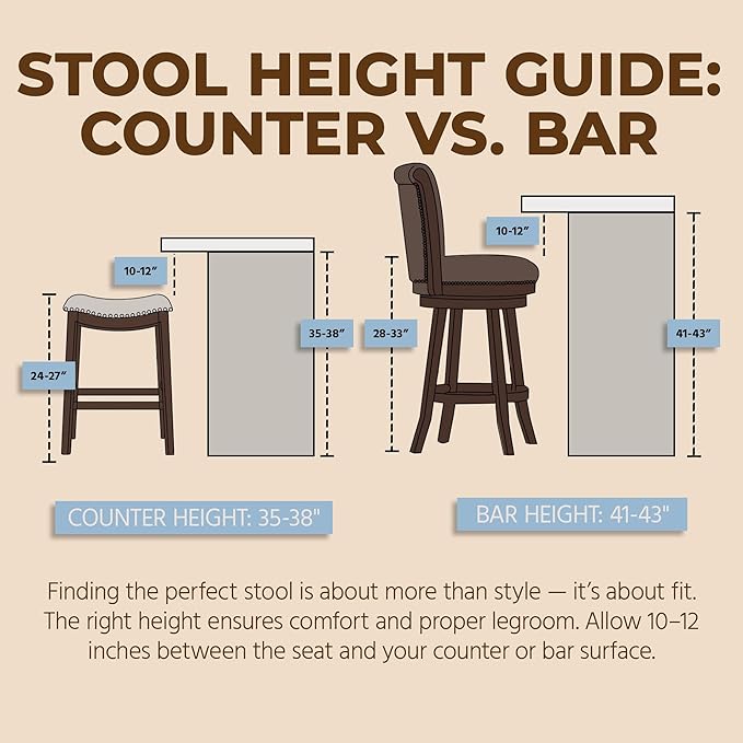 ROME + OAK Set of 4 Runyan 26" Swivel Counter Stool, Rotating High Back Barstool in Dark Walnut Finish with Vintage Brown Vegan Leather Seat