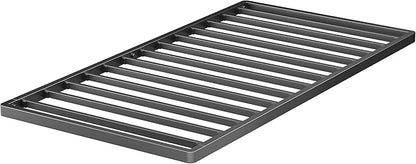 VIPSHOW 2 Inch Twin XL Metal Box Spring with Round Corners - 3000 lbs Capacity, Low Profile Bed Slat Replacement Bunkie Board with Steel Slats, Noise-Free, Easy Assemble, Black