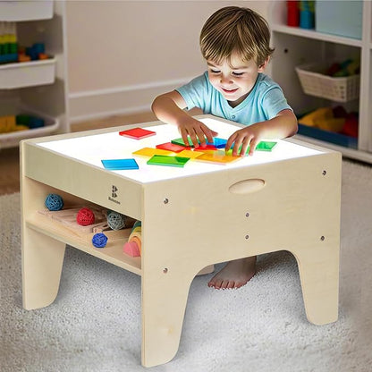 3-in-1 Versatile LED Sensory Light Table w/Storage for Kids - Preschool, Classroom & Playroom | Sensory Learning & Educational Play