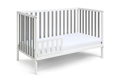 Baby Cache Deux Remi Island 3-in-1 Convertible Baby Crib (Do Re Me) White & Gray