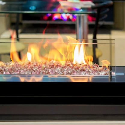 Onlyfire 10 lbs Fire Glass Rocks 1/2 Inch, Reflective Tempered Glass for Propane Fire Pit & Gas Fireplace, High Luster Firepit Glass Stones for Fire Table, Rose Gold (Multicolor Options Available)