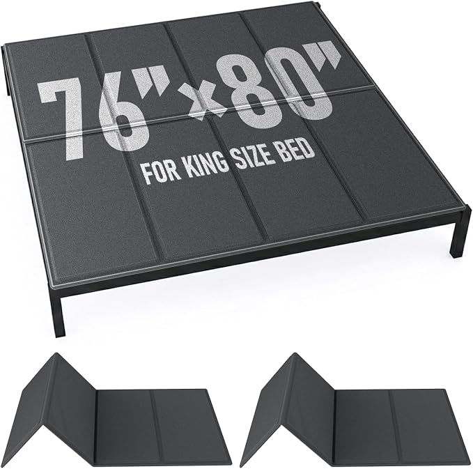 Bunkie Board King Size (76x80''), 10mm Bed Boards for Under Mattress, Breathable, Noise Minimizing, Moisture Resistant Bunkieboards, Heavy Duty Bed Support Board for Platform & Slatted Frames