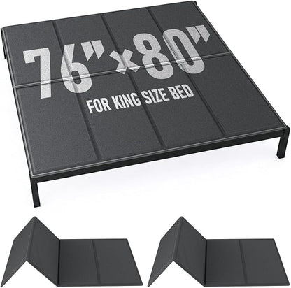 Bunkie Board King Size (76x80''), 10mm Bed Boards for Under Mattress, Breathable, Noise Minimizing, Moisture Resistant Bunkieboards, Heavy Duty Bed Support Board for Platform & Slatted Frames