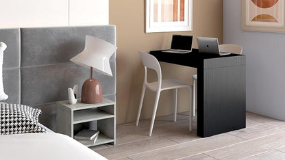 Mobili Fiver, Evolution Desk 35.4 x 23.6 in, Rustic Oak with One Leg, Made in Italy