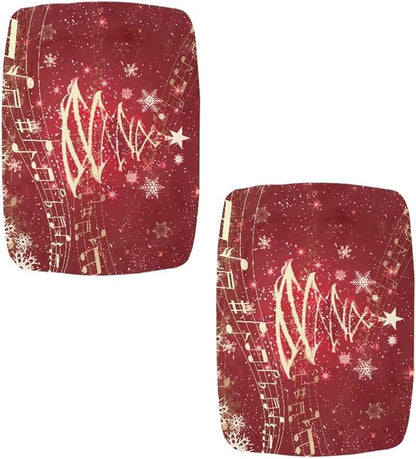 Bar Stool Covers Rectangle Christmas Decoration Bar Stool Seat Covers Red Xmas Tree Vanity Chair Cover Rectangle 2 Pack Counter Stool Bar Chair Cover for Kitchen Pub Dining Room