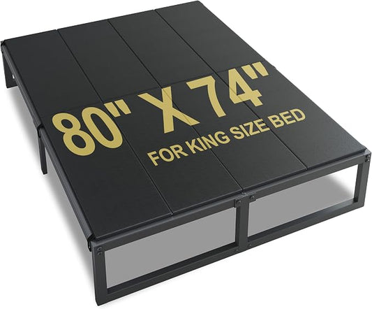 Lutown-Teen Bunkie Board King Under Mattress High-Density Polymer Mattress Support Board King Anti-Sag, Breathable, Moisture Resistant, Noise Minimizing