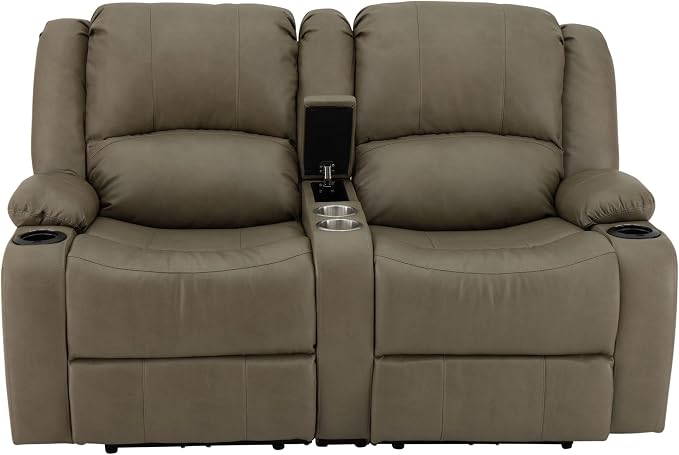RecPro Charles 64" RV Wall Hugger Reclining Sofa | Putty