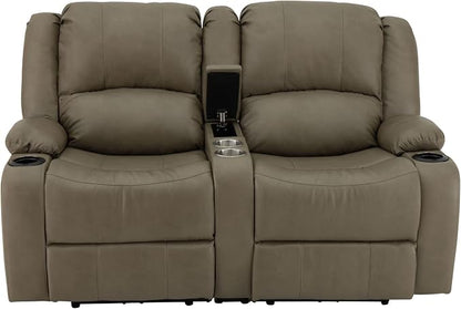 RecPro Charles 64" RV Wall Hugger Reclining Sofa | Putty